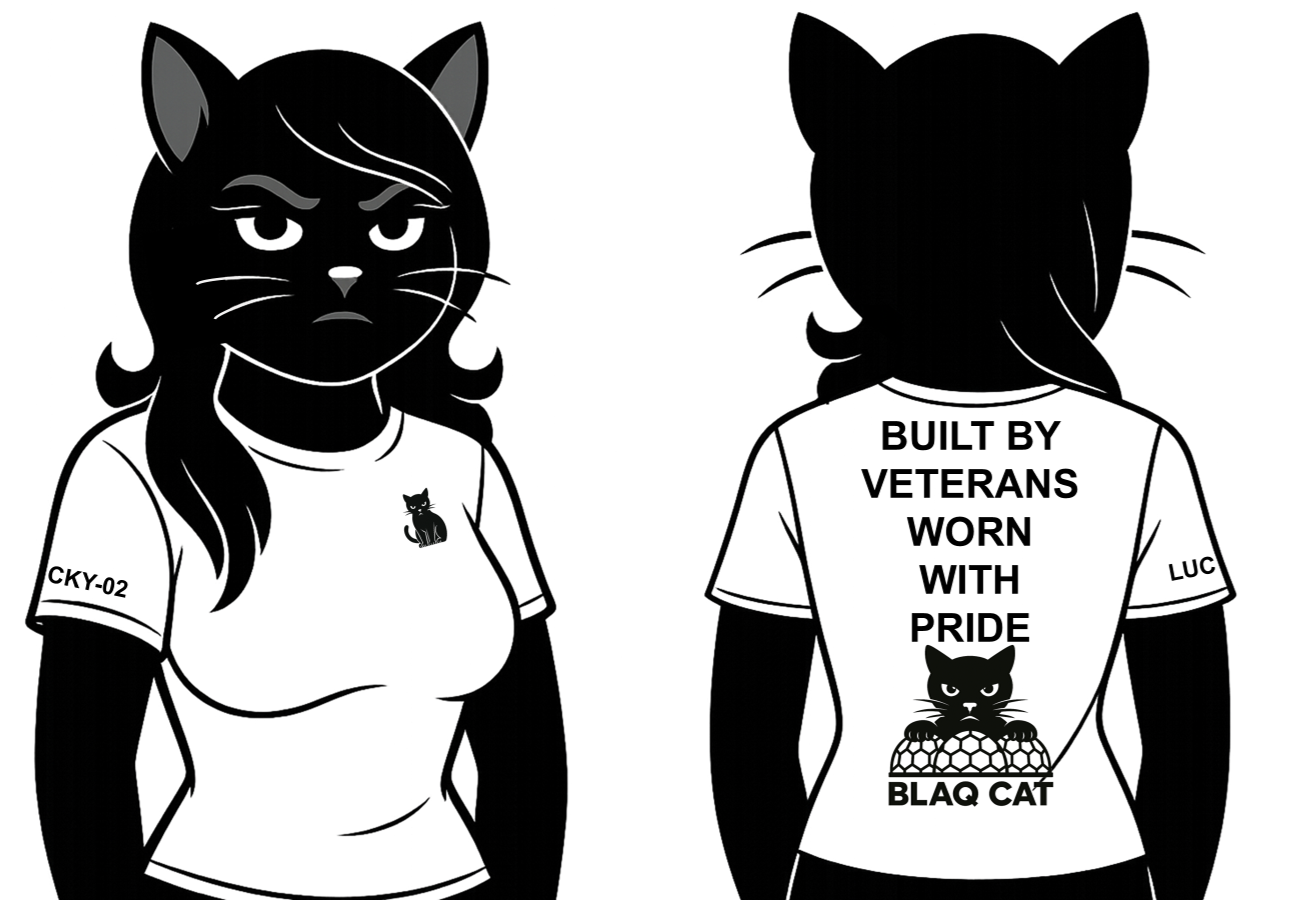 LUCKY-02 BUILT IN THE SHADOWS | Limited Edition T-Shirt | Blaq Cat Apparel