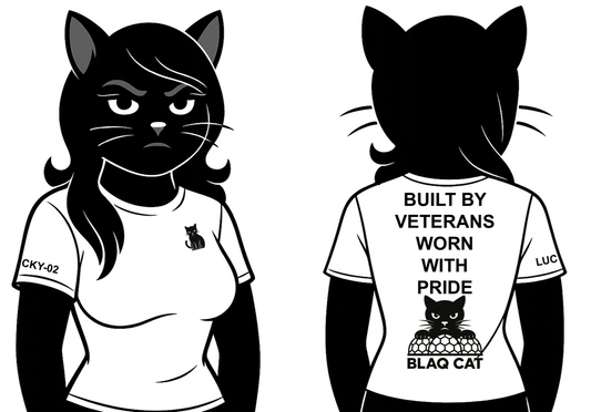 LUCKY-02 BUILT IN THE SHADOWS | Limited Edition T-Shirt | Blaq Cat Apparel