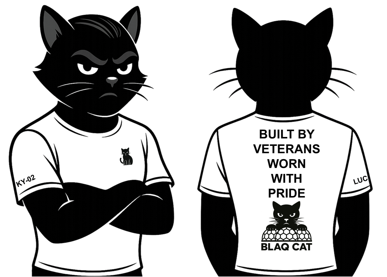 LUCKY-02 BUILT IN THE SHADOWS | Limited Edition T-Shirt | Blaq Cat Apparel