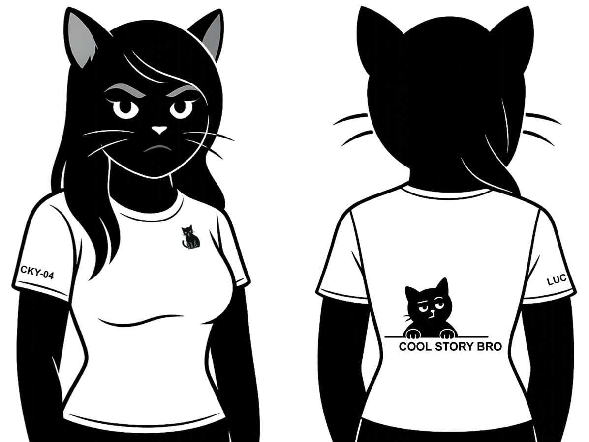 LUCKY-04 COOL STORY BRO | Limited Edition T-Shirt | Blaq Cat Apparel