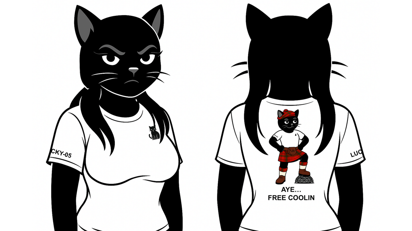 LUCKY-05 FEEL THE BREEZE | Limited Edition T-Shirt | Blaq Cat Apparel